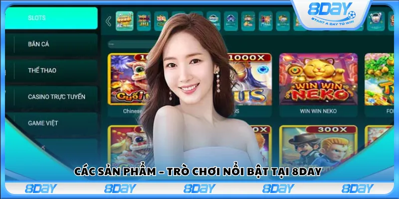Kho trò chơi nổi bật tại 8Day