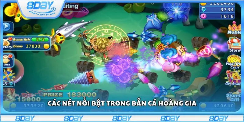 Các nét nổi bật trong Bắn Cá Hoàng Gia